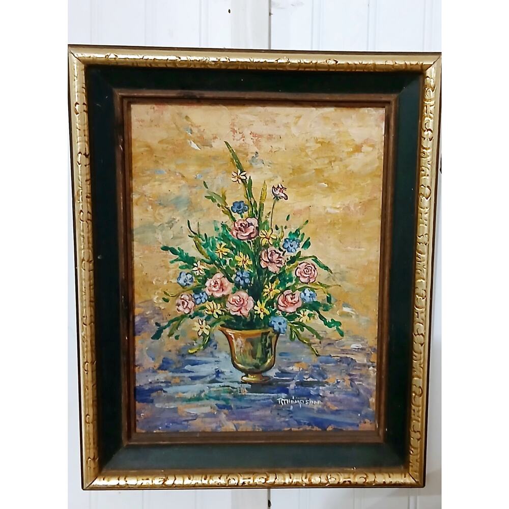 Vintage Oil Painting Flowers